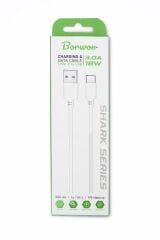 Borwon USB to Type-C Şarj ve Data Kablosu 3A Hızlı Şarj