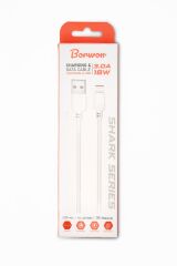 Borwon BW-12 Lightning 18W 3A USB Kablo