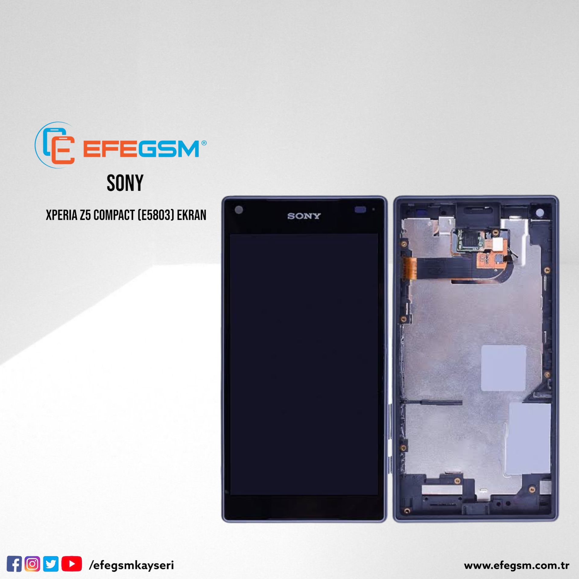 Sony Xperia Z5 Compact (E5803) Ekran Siyah