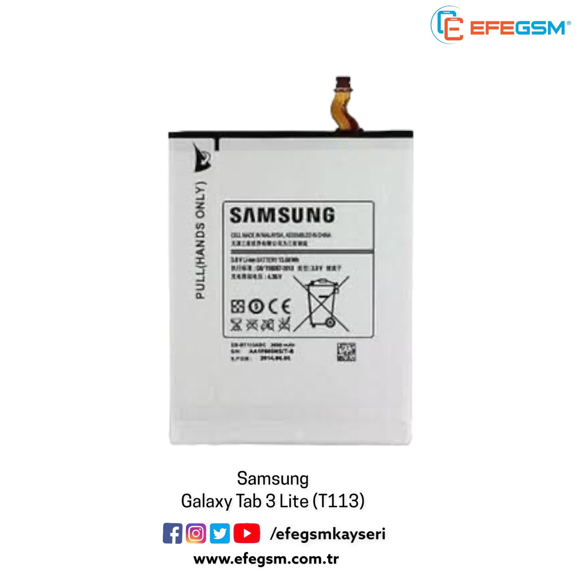 Samsung Galaxy Tab 3 Lite (T113) Batarya