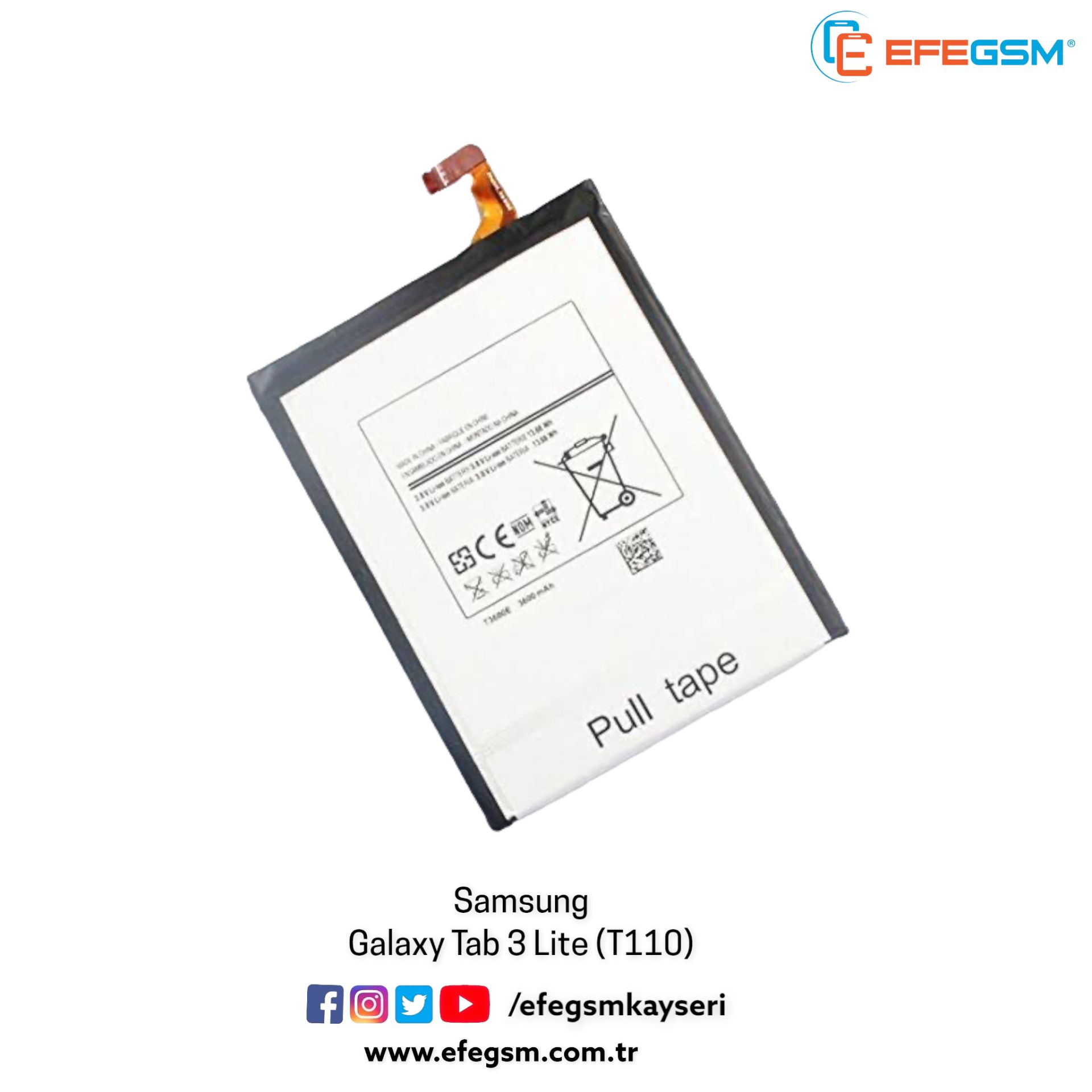 Samsung Galaxy Tab 3 Lite (T110) Batarya