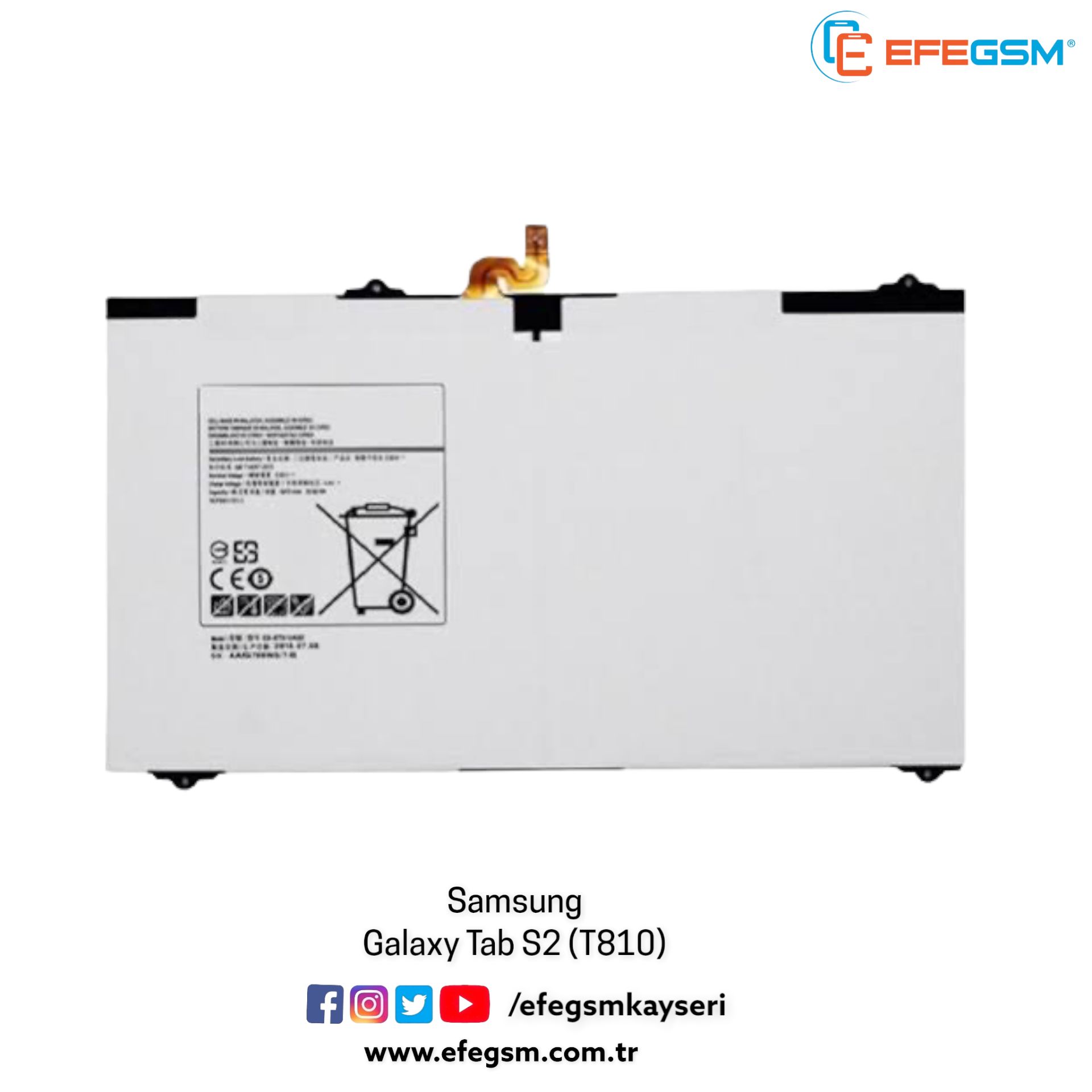 Samsung Galaxy Tab S2 (T810) Batarya