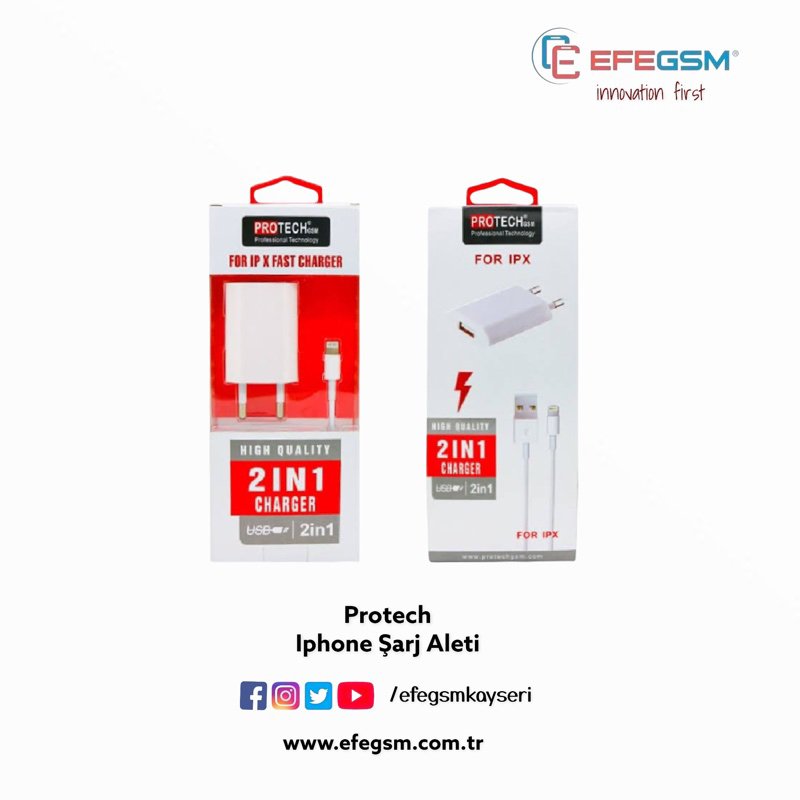 Protech Iphone 2 In 1 Şarj Aleti