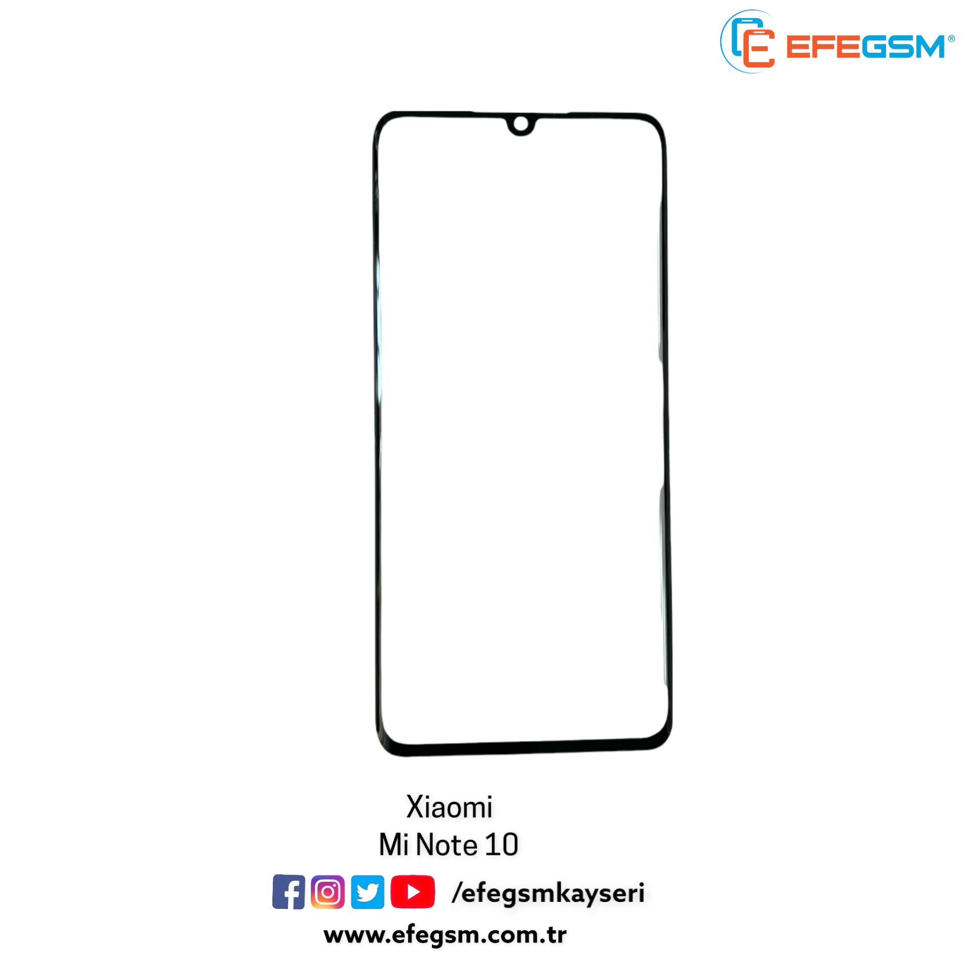 Xiaomi Mi Note 10 Ocalı Cam